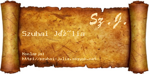 Szuhai Júlia névjegykártya