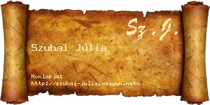 Szuhai Júlia névjegykártya
